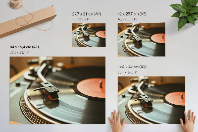 Plakat na platnu Nostalgični gramofon s vintage glazbenom atmosferom