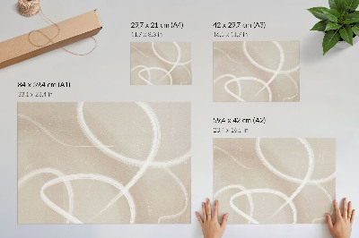 Umjetnički print Suptilni bež valovi i nježne linije