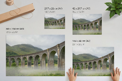 Plakat na platnu Veličanstveni lučni most usred zelenila