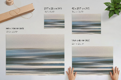 Plakat na platnu Nježni pastelni valovi u nijansama plave
