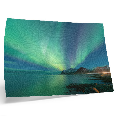 Plakat na platnu Aurora Borealis nad morem, čarobna atmosfera