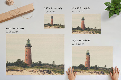 Umjetnički print Svjetionik pješčano drveće sklad prirode