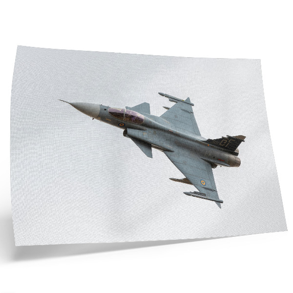 Plakat na platnu Moderni borbeni avion u letu protiv neba