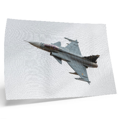 Plakat na platnu Moderni borbeni avion u letu protiv neba