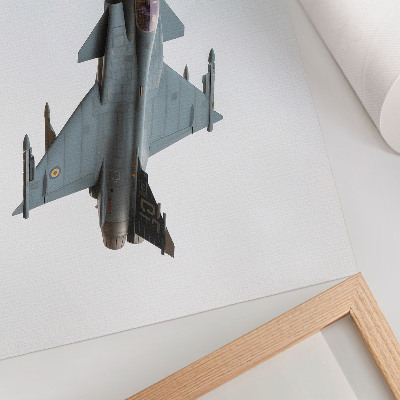 Plakat na platnu Moderni borbeni avion u letu protiv neba