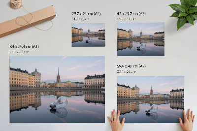 Stilski zidni plakat Odrazi zgrada u pastelnim nijansama