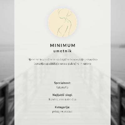 Stilski zidni plakat Motiv harmonije minimalističkog zimskog pejzaža drveća