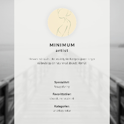 Stilski zidni plakat Motiv harmonije minimalističkog zimskog pejzaža drveća