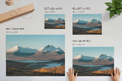 Plakat na platnu Slikovite planine i šarena jesen