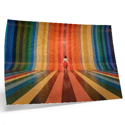 Plakat na platnu Prostor za inspiraciju figure u boji s prugama