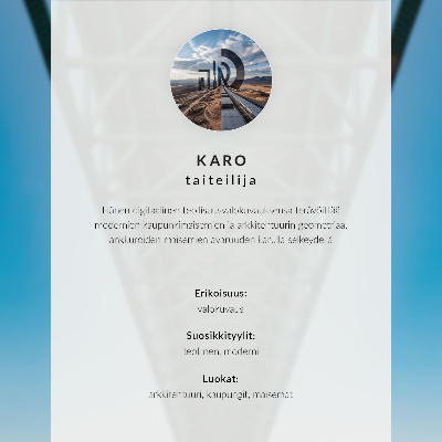 Plakat Moderna arhitektura s vodenom stazom