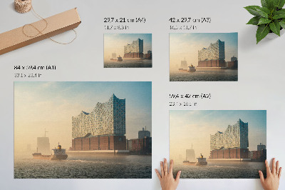 Plakat Moderna arhitektura s vodenom stazom