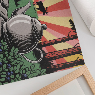 Plakat Dinamična šumska scena bogata detaljima