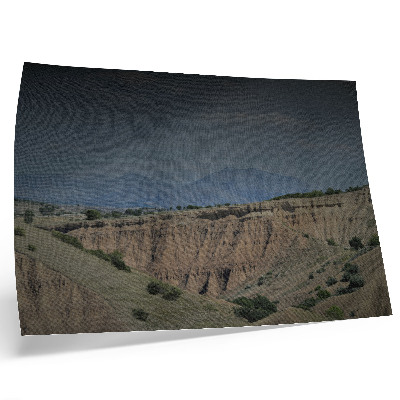 Stilski zidni plakat Prostrane doline, litice, planine, prirodni krajolik