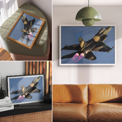 Plakat na platnu Mlazni avion intenzivnih boja neba