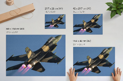 Plakat na platnu Mlazni avion intenzivnih boja neba