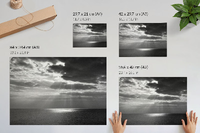 Umjetnički print Dinamično nebo nad mirnim oceanom