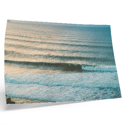 Plakat Oceanski valovi smiruju surfere na horizontu
