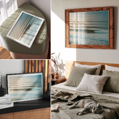 Plakat Oceanski valovi smiruju surfere na horizontu