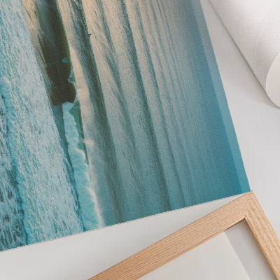 Plakat Oceanski valovi smiruju surfere na horizontu