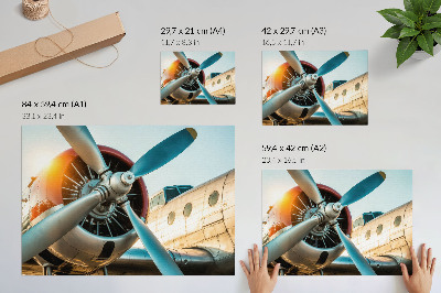 Plakat na platnu Snimka avionskog motora, tehnologije i modernosti