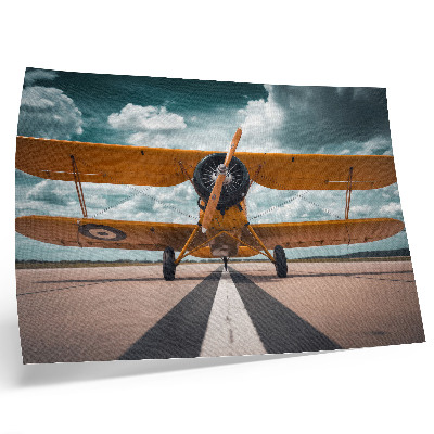 Umjetnički print Avion na dinamičnom nebu na pisti
