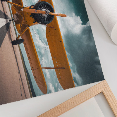 Umjetnički print Avion na dinamičnom nebu na pisti