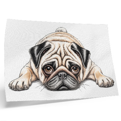 Umjetnički print Ilustracija psa, ugodne, tople boje, detalji