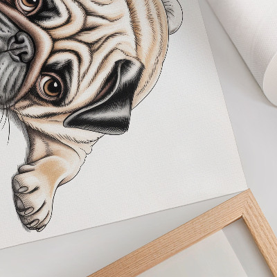 Umjetnički print Ilustracija psa, ugodne, tople boje, detalji