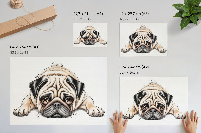 Umjetnički print Ilustracija psa, ugodne, tople boje, detalji