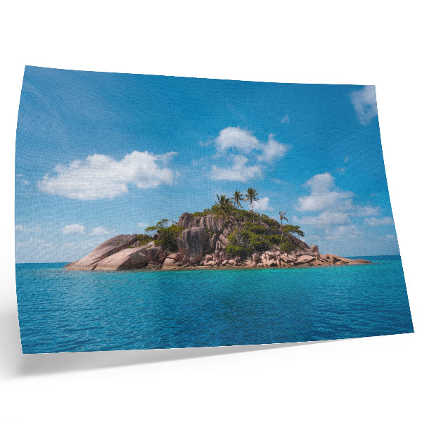 Plakat na platnu Egzotični otok plavo nebo zeleno