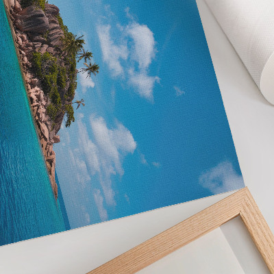 Plakat na platnu Egzotični otok plavo nebo zeleno
