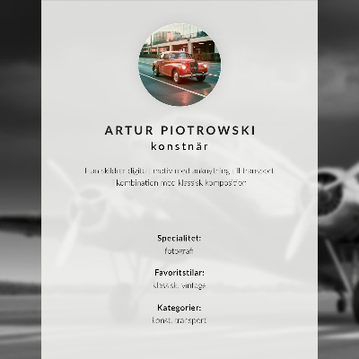 Stilski zidni plakat Stari avion u monokromatskim bojama