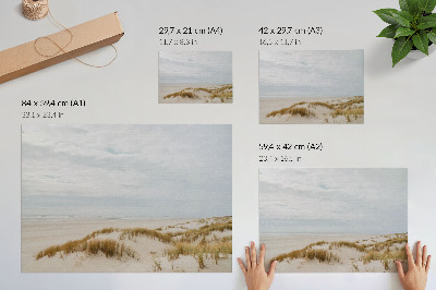 Plakat na platnu Pješčana plaža minimalizam prostor mir