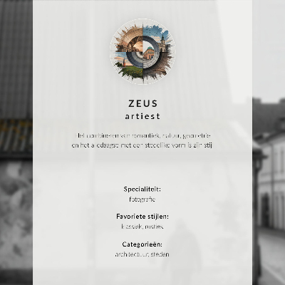 Stilski zidni plakat Kanal, most, drveće, zgrade, bicikl, cvijeće