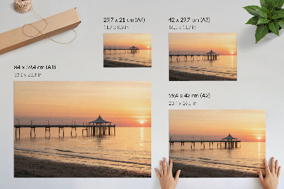 Umjetnički print Zalazak sunca nad vodom, prekrasan pogled