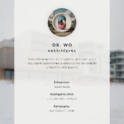 Stilski zidni plakat Energija boje u modernoj arhitekturi