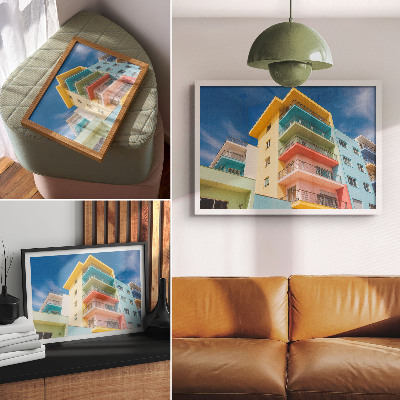Stilski zidni plakat Energija boje u modernoj arhitekturi