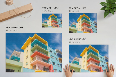 Stilski zidni plakat Energija boje u modernoj arhitekturi