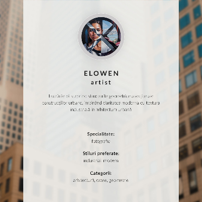Stilski zidni plakat Moderna zgrada s balkonima i trgom