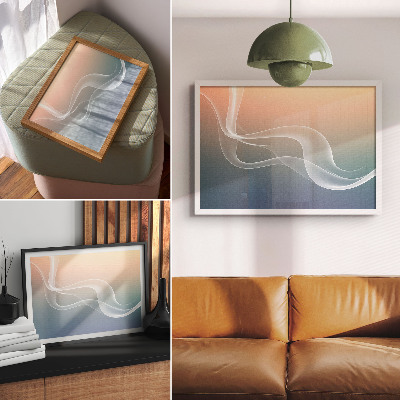 Plakat na platnu Pastelni valovi suptilne elegancije harmonije