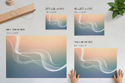 Plakat na platnu Pastelni valovi suptilne elegancije harmonije