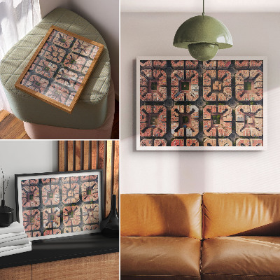 Plakat Geometrijski raspored neutralnih boja grada