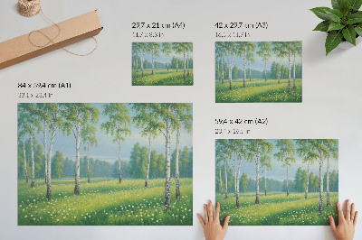 Umjetnički print Veličanstvene breze, zeleno livadno cvijeće