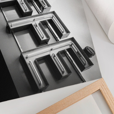 Plakat Neonski minimalistički okvir urbanog stila