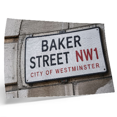Stilski zidni plakat Znak ulice Baker Street Westminster