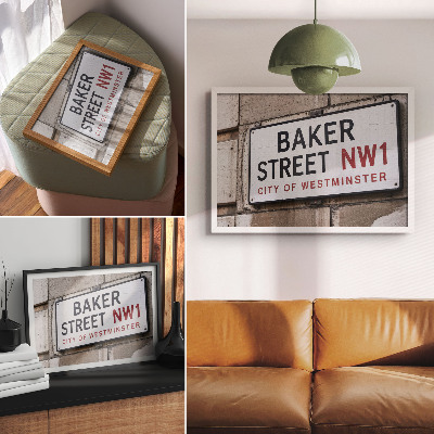 Stilski zidni plakat Znak ulice Baker Street Westminster