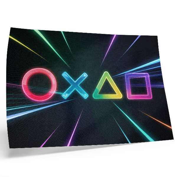 Plakat Neonski geometrijski oblici u pokretu