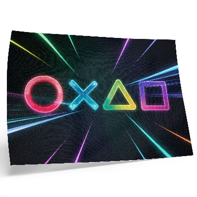 Plakat Neonski geometrijski oblici u pokretu