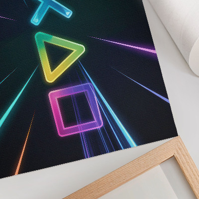 Plakat Neonski geometrijski oblici u pokretu